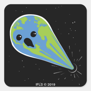 Earth Vs. Black Hole Vierkante Sticker