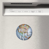 Earth Wereldbol Puzzel Magneet (Insitu (Vaatwasser))