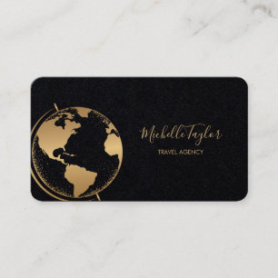 Earth Wereldbol Word Map Travel Agent QR Code Visitekaartje
