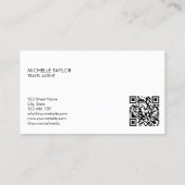 Earth Wereldbol Word Map Travel Agent QR Code Visitekaartje (Achterkant)