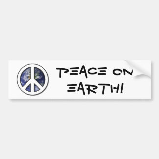 Earth White Peace Sign7 Bumpersticker