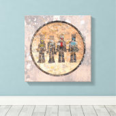 Earth Wind Fire en Water Canvas Afdruk (Insitu (Houten vloer))