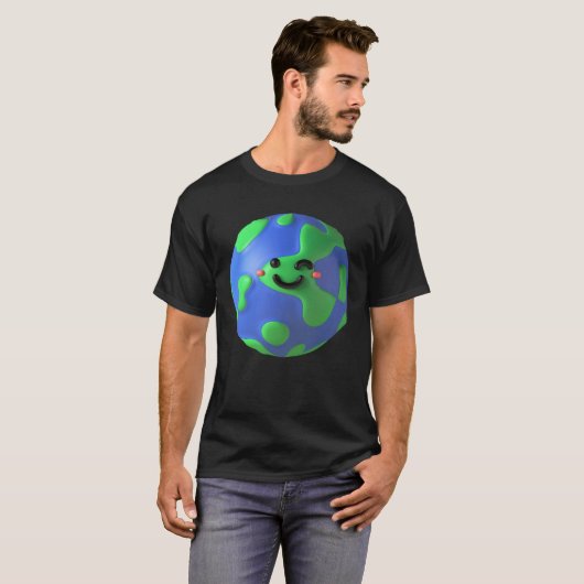 Earth winking t-shirt (Voorkant volledig)