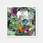 Earth Years Verjaardag Sci-Fi  comic science Servet (Voorkant)