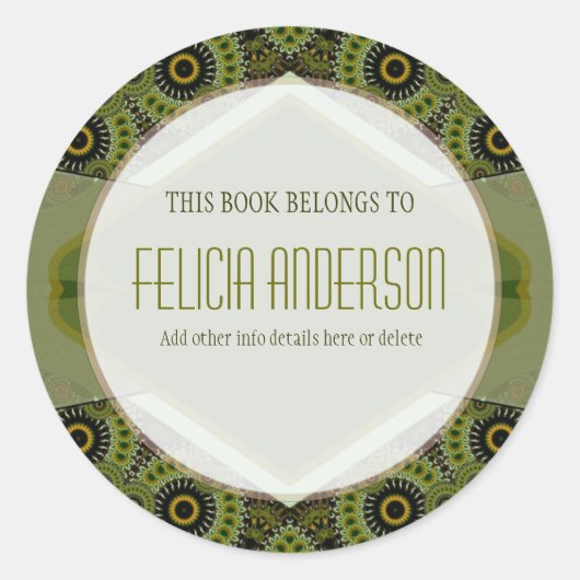 Earthalia v2: Rond Bookplate Label (Voorkant)