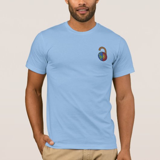 EarthArXiv lichtblauw T T-shirt (Voorkant)