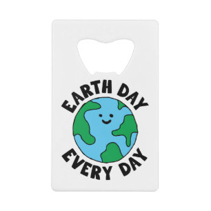 EarthDay Alledaags milieuvriendelijk pictogram Hap Kredietkaart Flessenopener