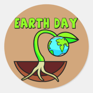 Earthday T Shirten en geschenken Ronde Sticker