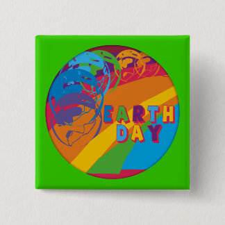 Earthday T Shirten en Gifts Vierkante Button 5,1 Cm