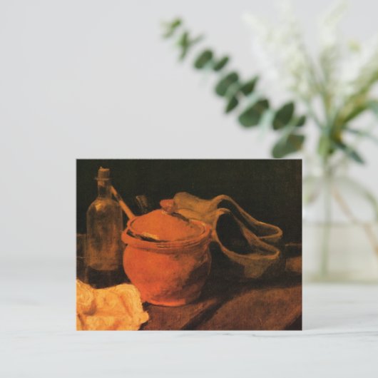 Earthenware, Bottle and Clogs van Vincent van Gogh Briefkaart (Staand voorkant)