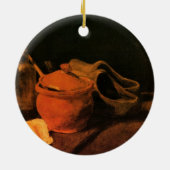 Earthenware, Bottle and Clogs van Vincent van Gogh Keramisch Ornament (Achterkant)