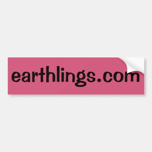 Earthlings.com Bumpersticker (Voorkant)