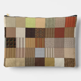 Earthly Wooded Tile Print Cosmetic Bag Etui