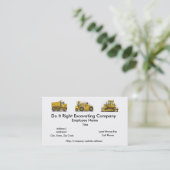 Earthmover Construction Business Cards Visitekaartje (Staand voorkant)