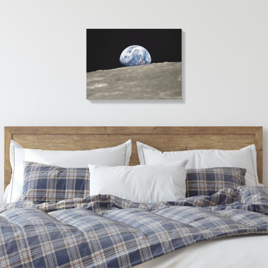 Earthrise Apollo 8 Canvas Afdruk (Insitu (Slaapkamer))