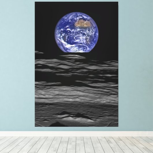 Earthrise Canvas Afdruk (Insitu (Houten vloer))