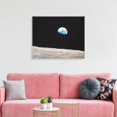 Earthrise William Anders Canvas Afdruk (Insitu (Woonkamer))