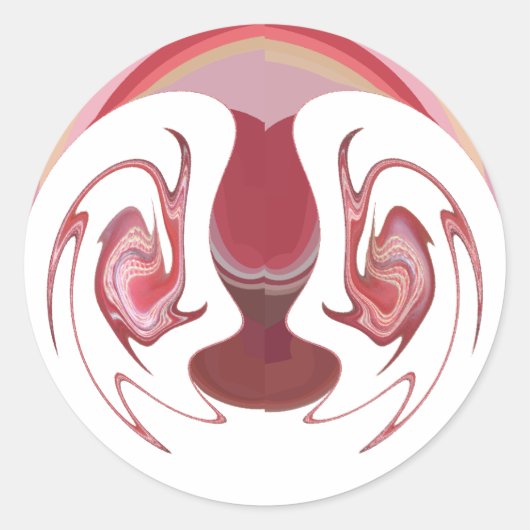 Earth's Embers: Getextureerde wandtapijten van Afr Ronde Sticker (Voorkant)