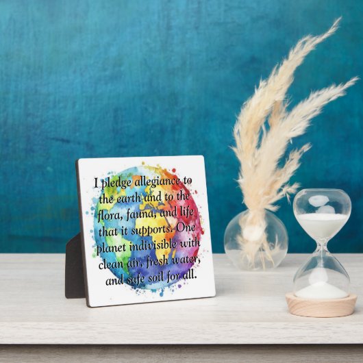 Earths Pledge Of Allegiance Quote Fotoplaat (Insitu)