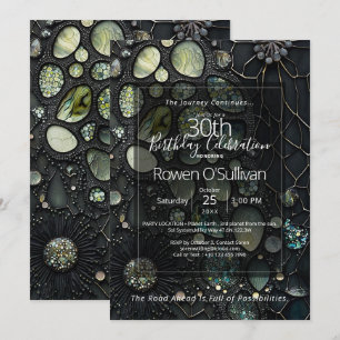 Earthsong Botanische Edelsteen Abstract Kaart
