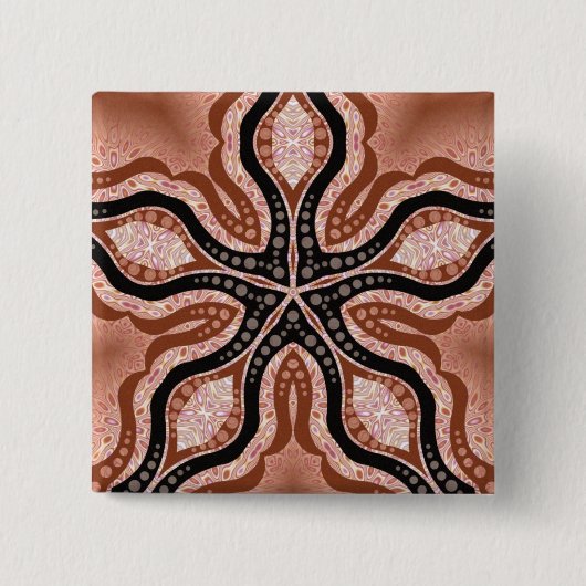 EarthStar #5 STAR-Button Vierkante Button 5,1 Cm (Voorkant)