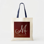 Earthtone 3d Monogram Red Tote Bag (Voorkant)