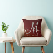 Earthtone 3d Monogram Rood Kussen (Stoel)