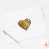 Earthtone Faux Snakeskin Heart Stickers (Enveloppe)