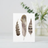 Earthtone Feathers II Briefkaart (Staand voorkant)