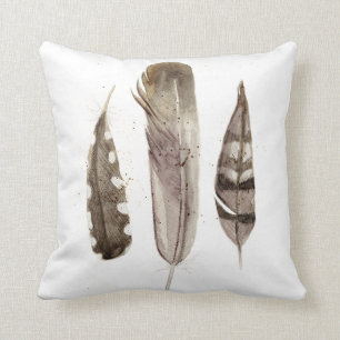 Earthtone Feathers II Kussen