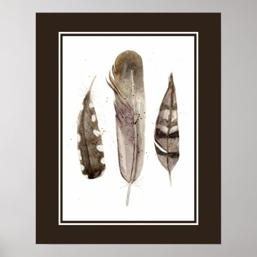 Earthtone Feathers II Poster (Voorkant)