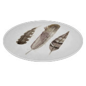 Earthtone Feathers II Snijplank (Hoek)