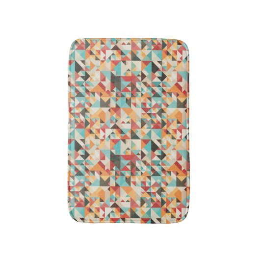 Earthtone Geometric Pattern Badmat (Voorkant Verticaal)