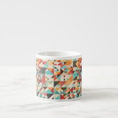 Earthtone Geometric Pattern Espresso Kop (Voorkant)