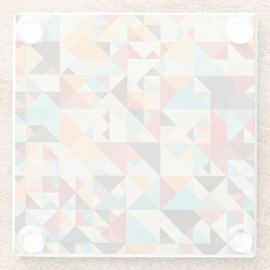 Earthtone Geometric Pattern Glazen Onderzetter (Achterkant)