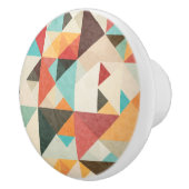 Earthtone Geometric Pattern Keramische Knop (Rechts)
