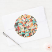 Earthtone Geometric Pattern Ronde Sticker (Envelop)