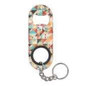 Earthtone Geometric Pattern Sleutelhanger Flessenopener (Achterkant)