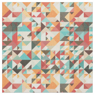 Earthtone Geometric Pattern Stof