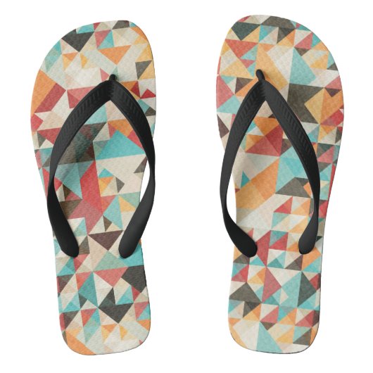 Earthtone Geometric Pattern Teenslippers (Voetbed)