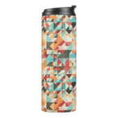 Earthtone Geometric Pattern Thermosbeker (Gedraaid links)