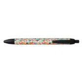 Earthtone Geometric Pattern Zwarte Inkt Pen (Achterkant)