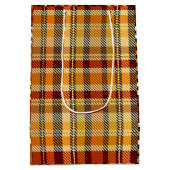 Earthtone Plaid Gift Bag Medium Cadeauzakje (Achterkant)