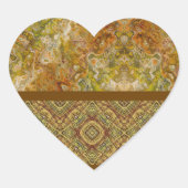 Earthtone Sampler Heart Stickers (Voorkant)