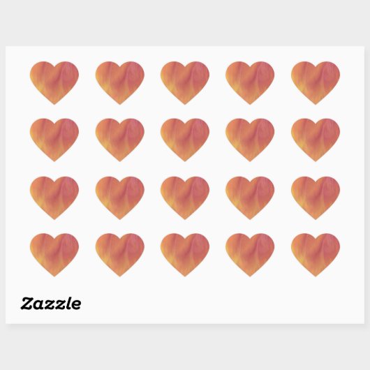Earthtone Skies Heart Stickers (Feuille)