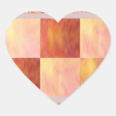 Earthtone Skies Tiles Heart Stickers (Devant)