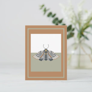 Earthtones Boho Butterfly Colorblock Briefkaart