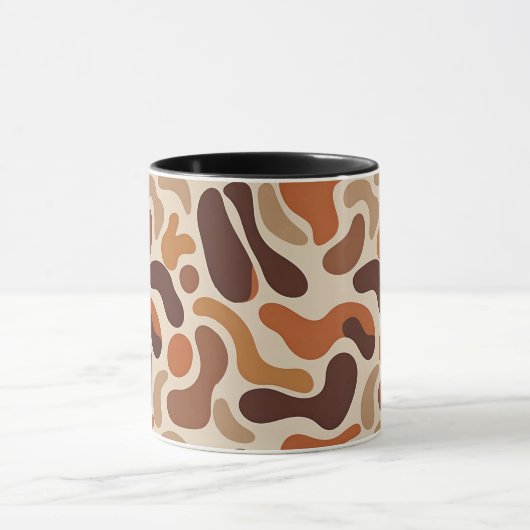 Earthy Abstract Coffee Mug – Organic Shapes Mok (Midden)