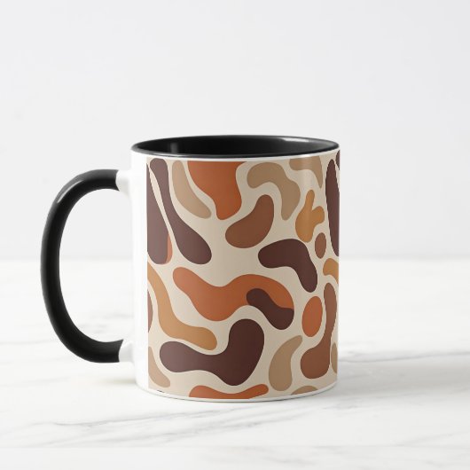 Earthy Abstract Coffee Mug – Organic Shapes Mok (Links)