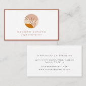 Earthy Abstracte Artisan Logo Visitekaartje (Voorkant / Achterkant)